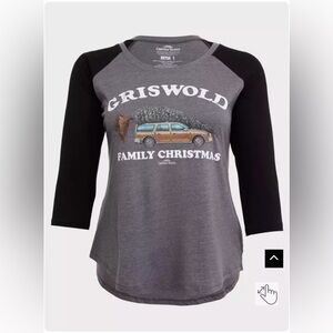 National Lampoon's Griswold Family Christmas Grey Raglan Tee
